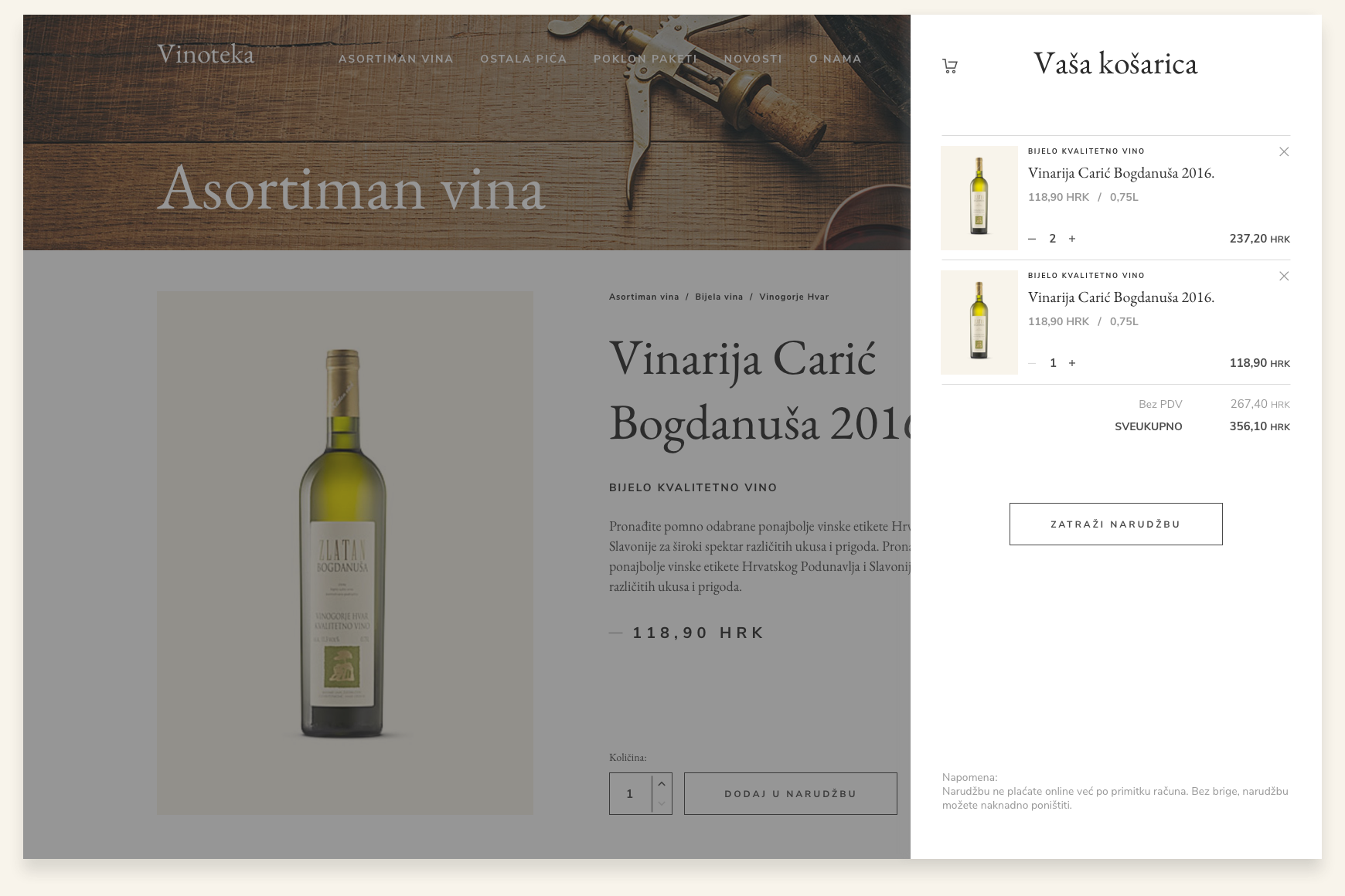 display design for purchase steps web shop wine shop