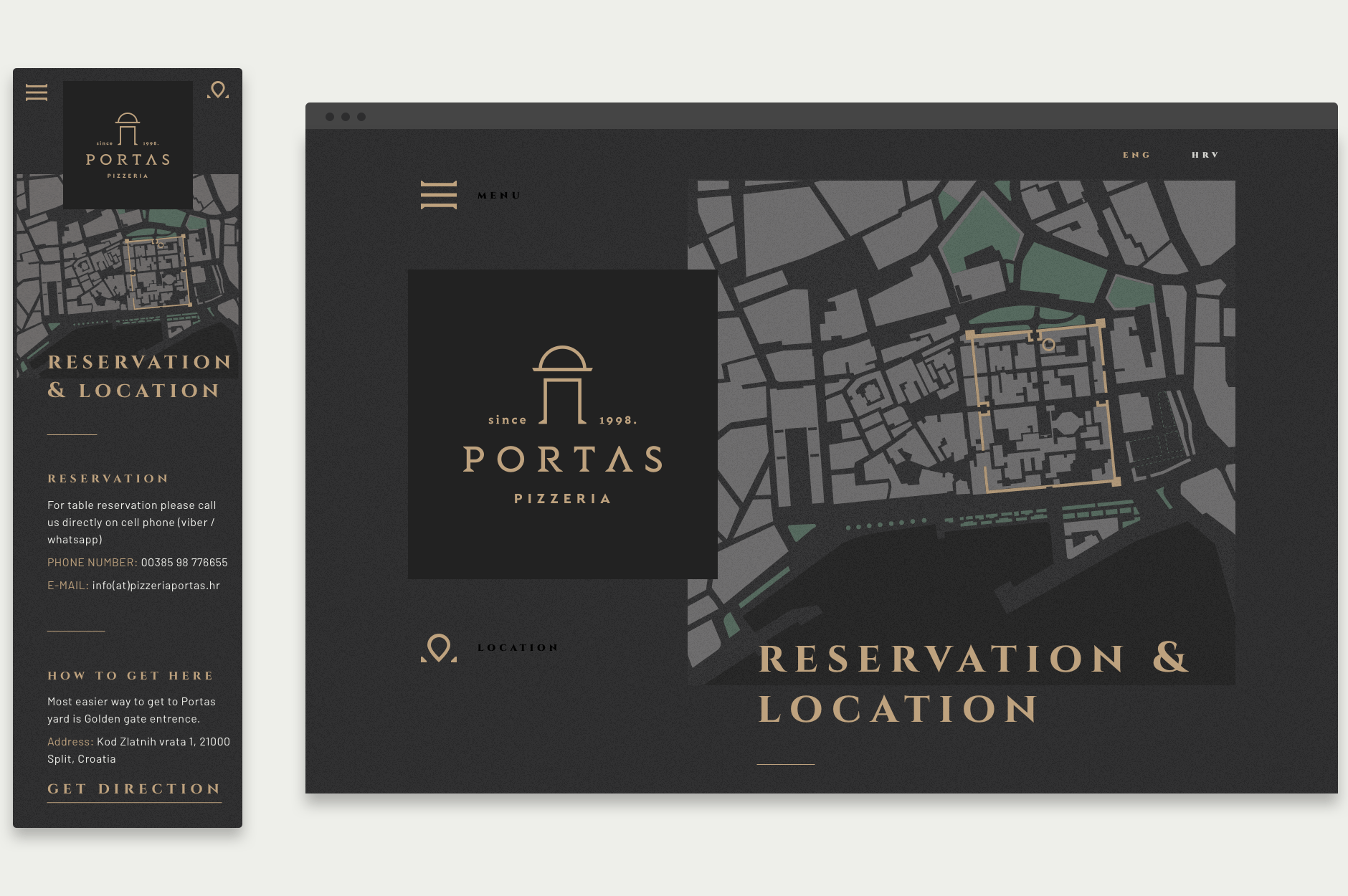 Map of diocletian's' palace
