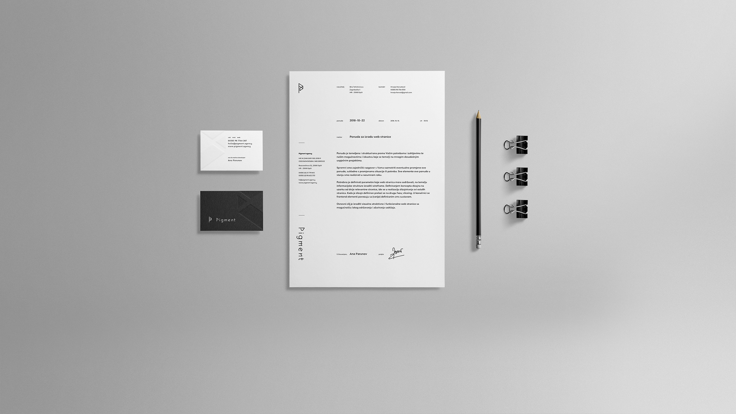 Example of design and layout for a memorandum design stationary