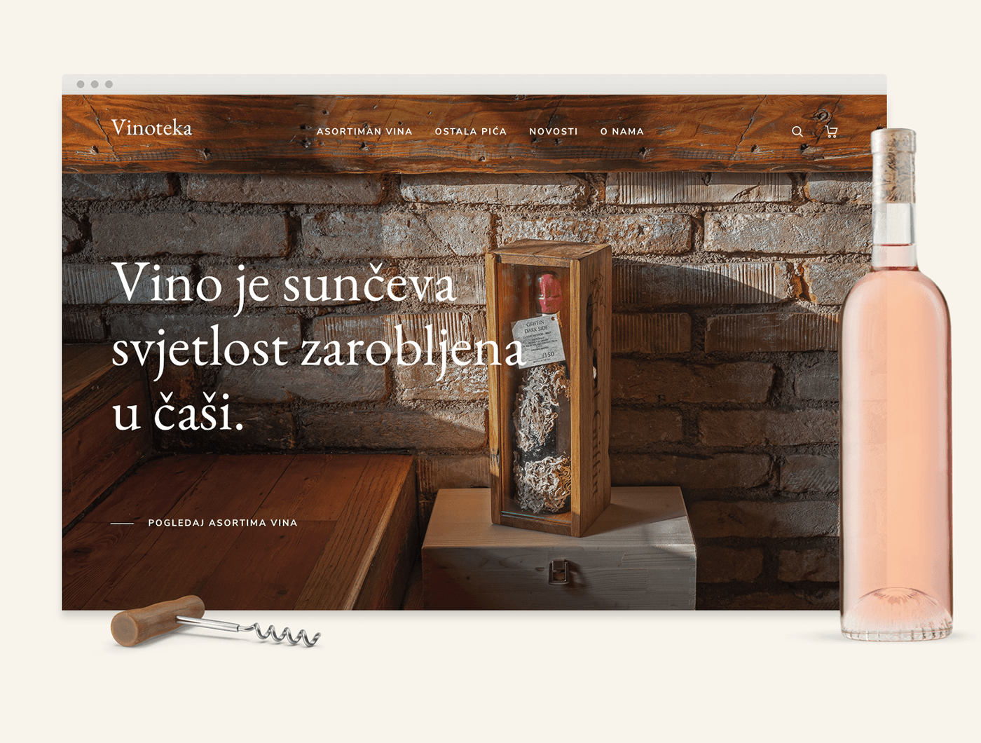 Web shop wine cellar split croatia Wine web shop design ux/ui winery shop croatia split